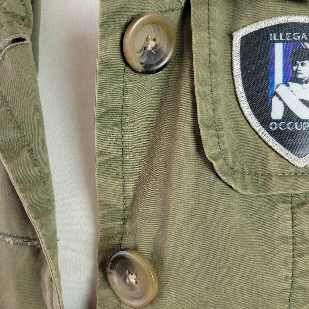 OLD NAVY // one of a kind DIY Hawaiian flag Queen Liliuokalani patch cargo army - Picture 7 of 15